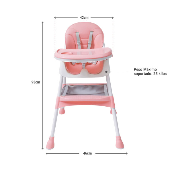 Silla De Bebe Para Comer Plegable Asiento 2 En 1 Arnes Cinturon Seguridad 3 Puntos Imback Color Rosa Silla De Bebe Para Comer Plegable Asiento 2 En 1 Arnes Cinturon Seguridad 3 Puntos Imback Color Rosa