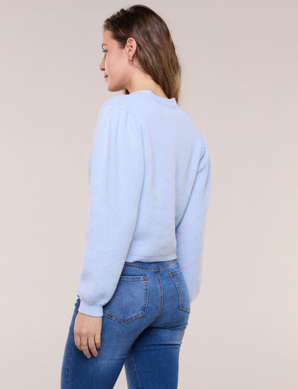 Cardigan Botones Forrados CELESTE