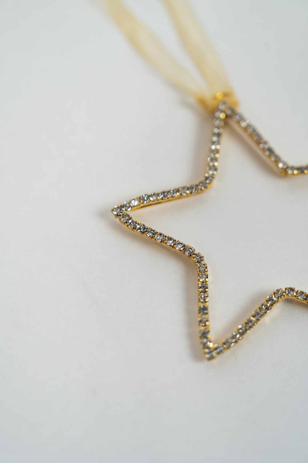 Deco Navidad Estrella De Cristal Color Unico