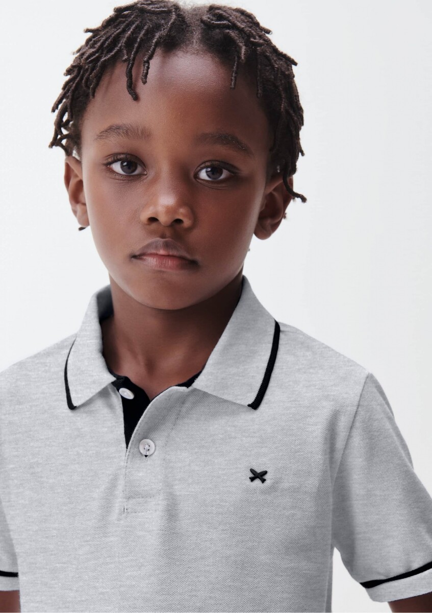 CAMISA POLO MM MASC - CINZA MESCLA 