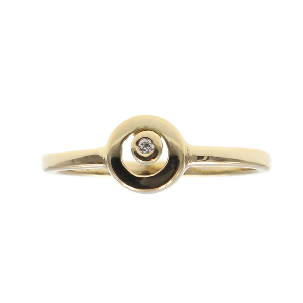 Anillo de oro amarillo 18k con brillante (adaptamos nuestros anillos a medida*) N8782 Anillo de oro amarillo 18k con brillante (adaptamos nuestros anillos a medida*) N8782