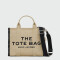 Marc Jacobs- Bolso tejido en jacquard , The Medium Tote Bag Beige