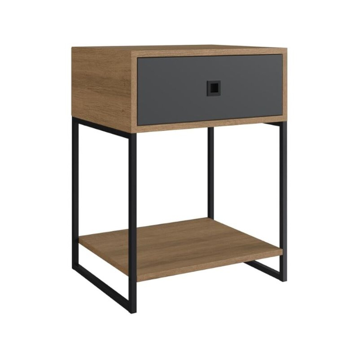 MESA DE LUZ ESTILO INDUSTRIAL - MIEL/NEGRO 