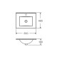 MUEBLE BAÑO BACHA CADRIA PARA APOYAR PORCELANA BLANCO 60CM 000