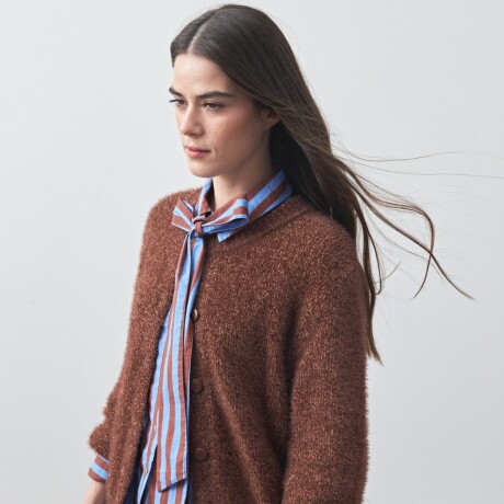 CARDIGAN COYOACÁN Marrón Corteza