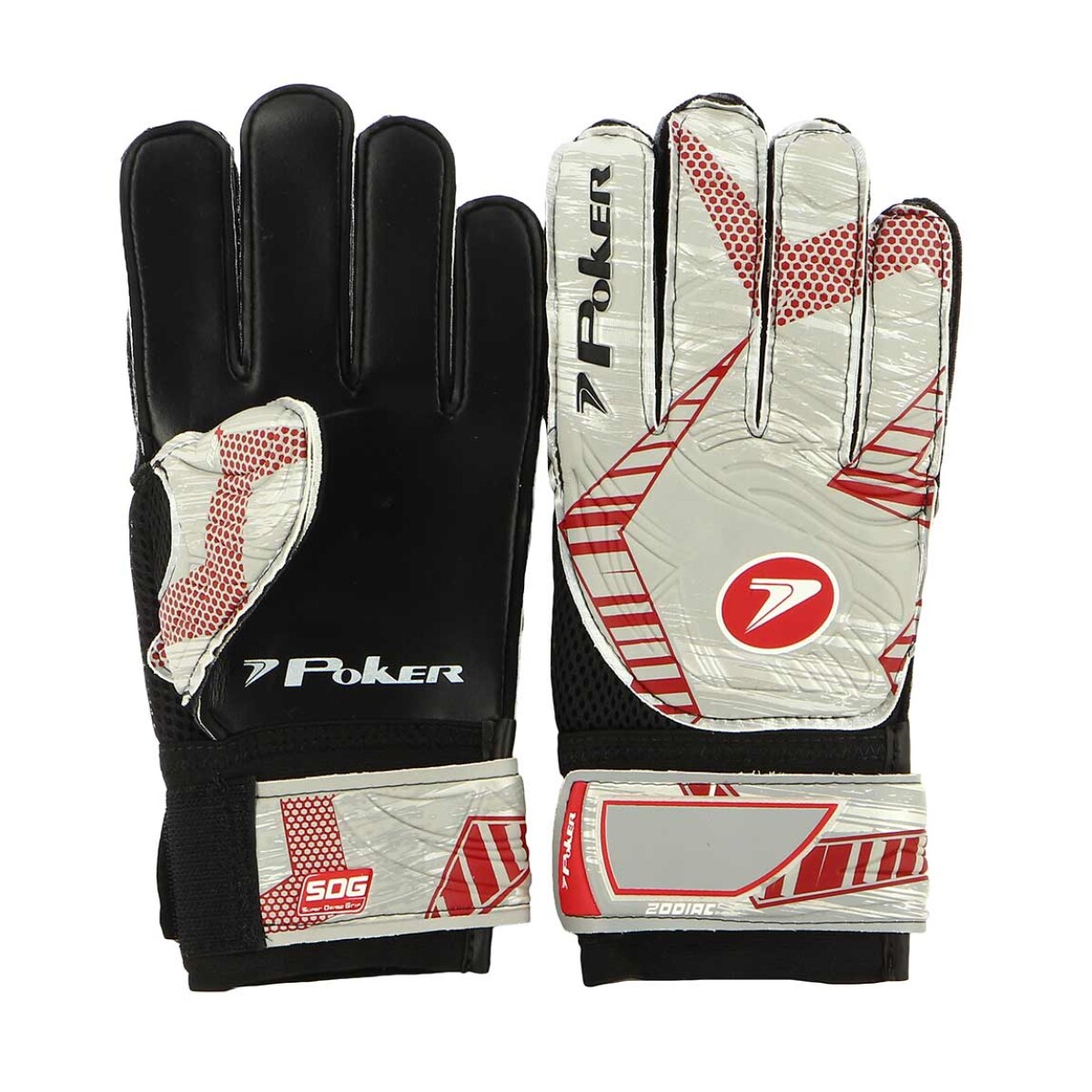 Guantes Golero Adulto Poker Semi Pro Zodiac - Gris-negro 