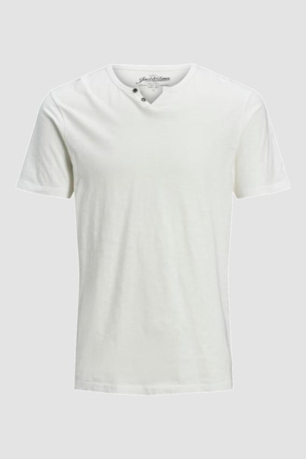 Camiseta Split Cuello "v" Cloud Dancer