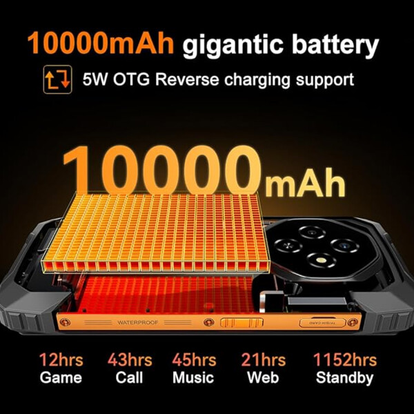 Blackview Fort 1 18(6+12)gb Ram 256gb Robusto Trabajo VERDE