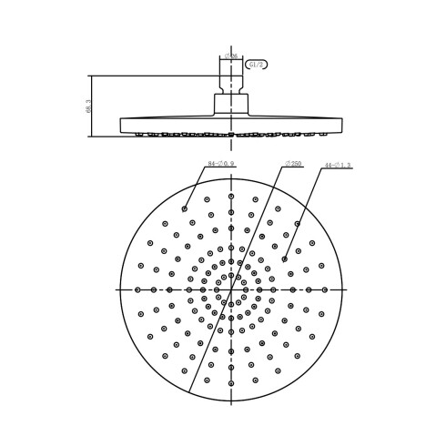 ROSETA SAFFI EN ABS CROMADA 25X6.9CM 000