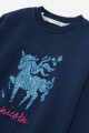 Buzo Unicornio AZUL MARINO