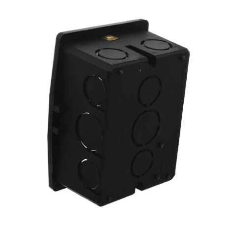 CAJA LLANA 3 MOD AUTR C/GRAMPA (F) NEGRA Caja Llana 3 Módulos Autorroscante Con Grampa Negra