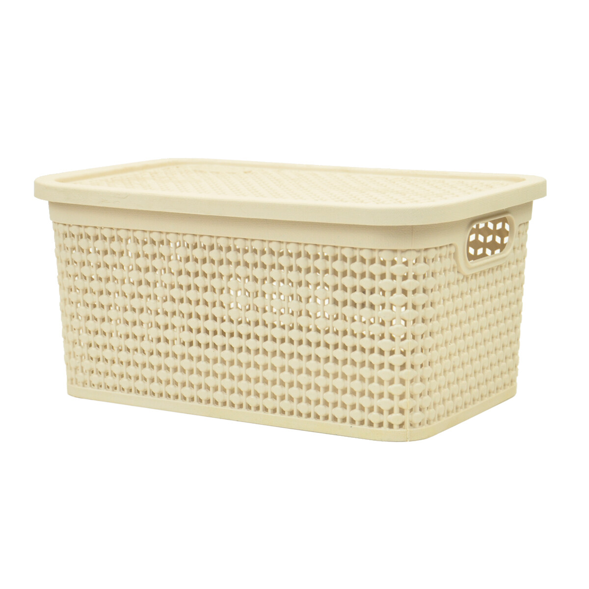 Caja simil ratán 4 lts 26,7x18x12cm - BEIGE 