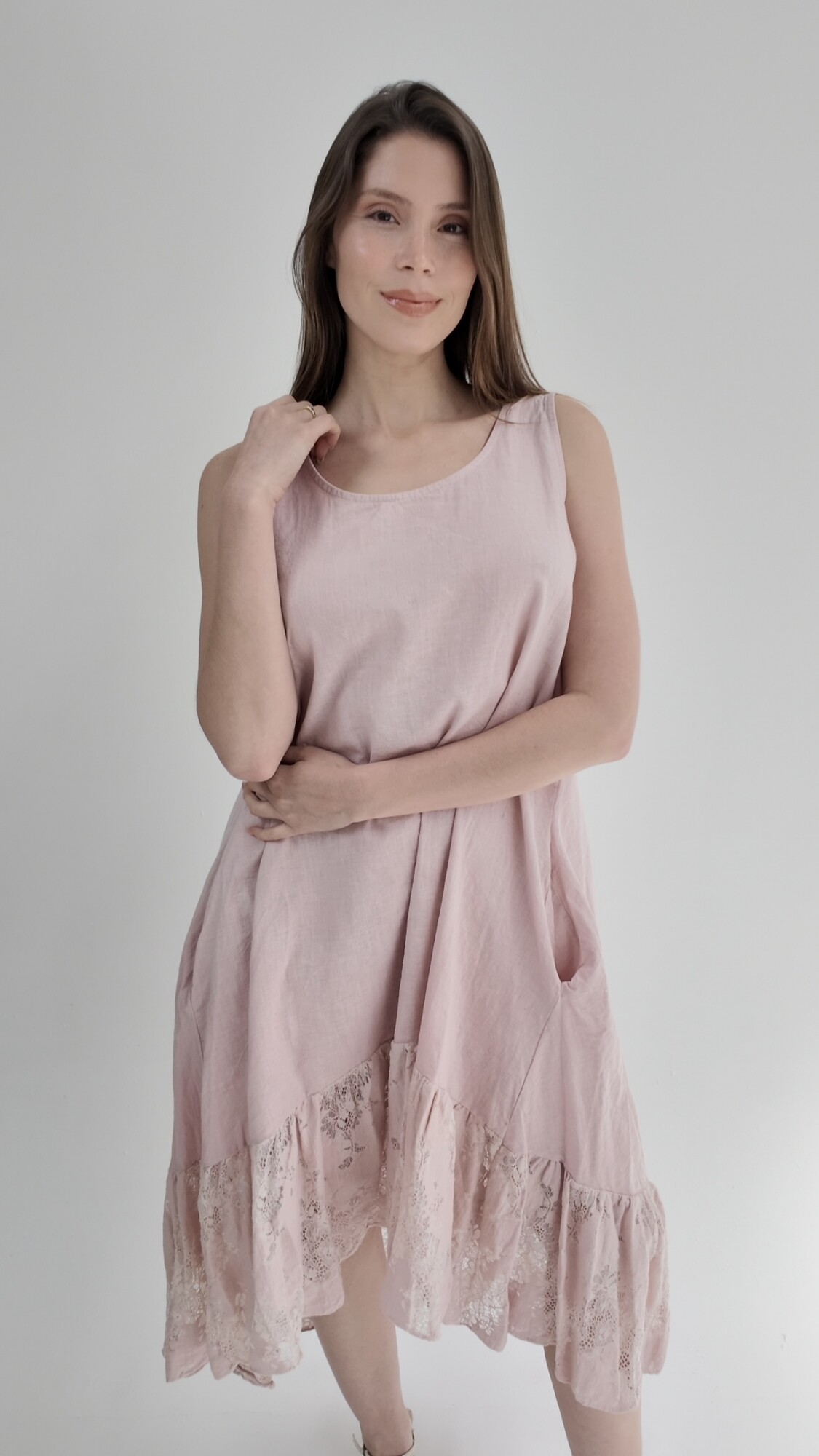 Vestido Carolina Rosa