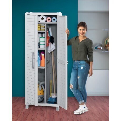 Armario Grande con 3 Estantes y 1 Division Vertical Rimax Barú Gris Armario Grande con 3 Estantes y 1 Division Vertical Rimax Barú Gris