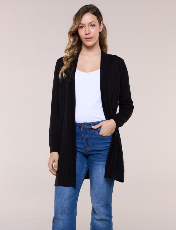 Cardigan Liviano Abierto NEGRO