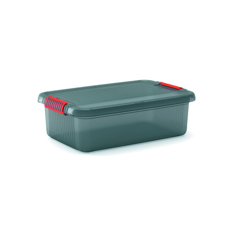 CAJA ORGANIZADORA PLASTICO GRIS LATCH 28LTS