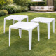 Set x3 Mesa cuadrada 70 x 70 cm Bela Vista BLANCO