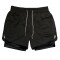 Short deportivo Running con calza Negro