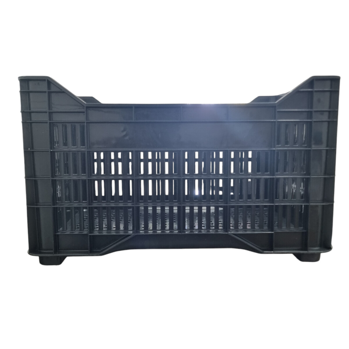 Cajón plástico apilable negro 