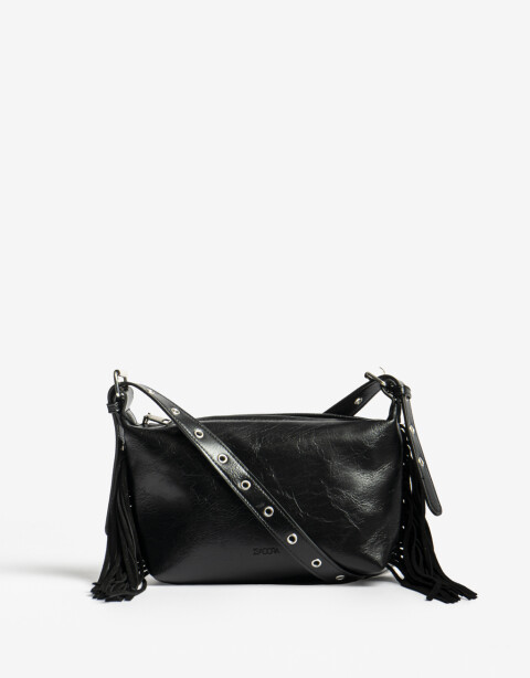 Bandoleras Bandolera Con Flecos - Negro