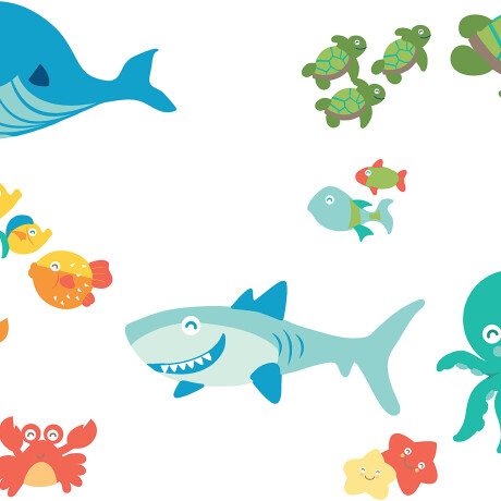 WALLPOPS SEA LIFE WALL STICKERS N/A