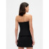 STRAPLESS TAILORED VEST TRUE BLACK