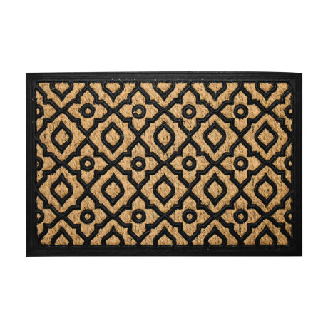 Alfombra Puerta Entrada Felpudo Coco Goma 40X60 Trama Flor