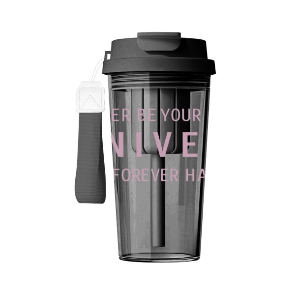 Vaso plástico con infusor 550ml negro