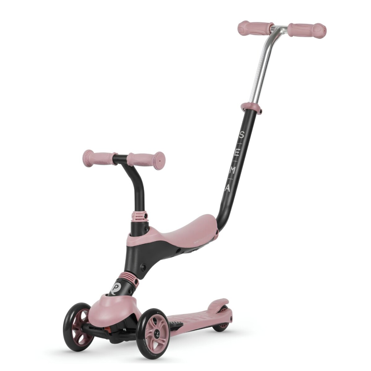 Monopatin DELUXE Qplay Sema 2 en 1 - Rosa 