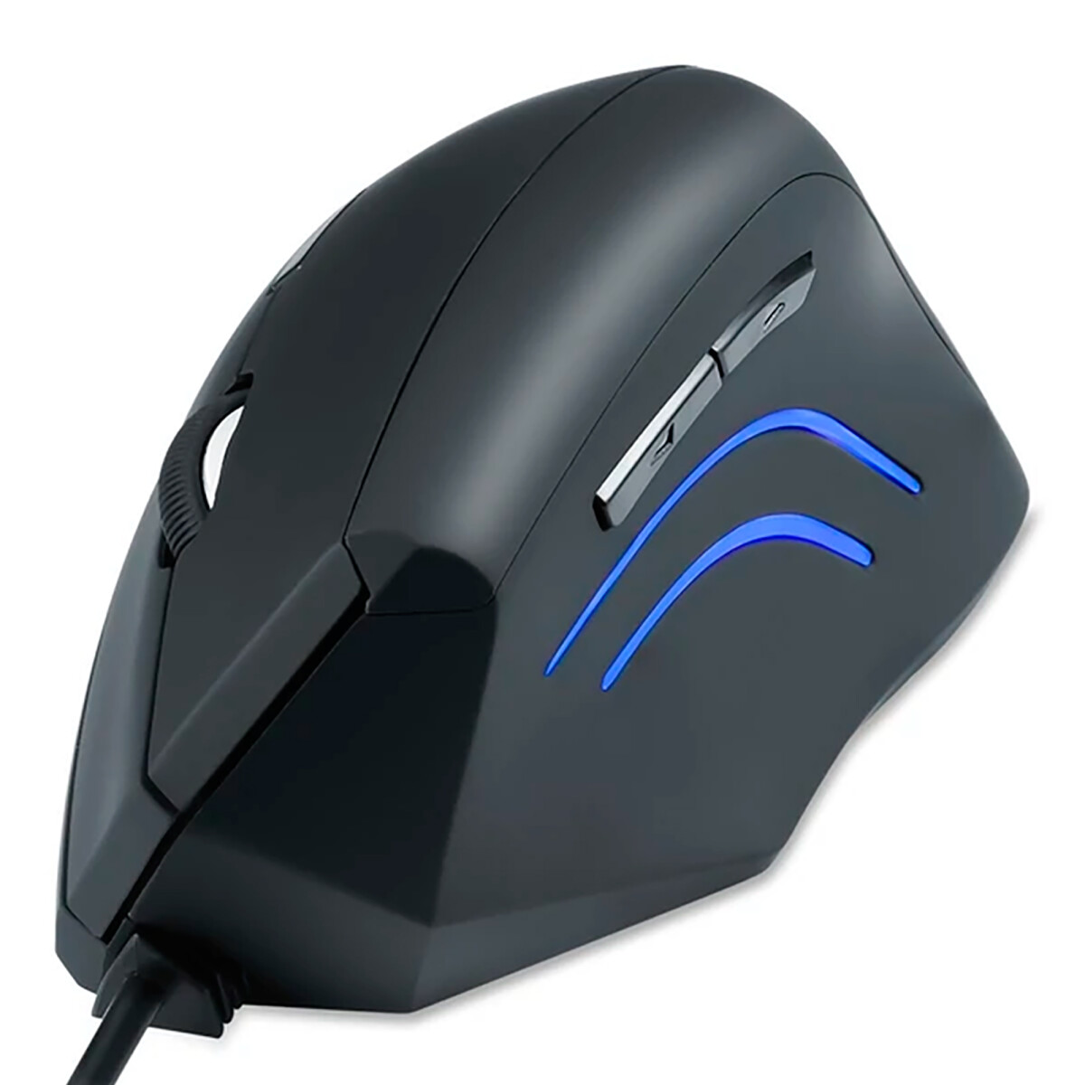 Perixx - Mouse Egónomico con Cable y Luces Led. 6 Botones 