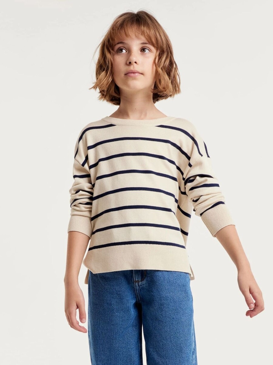 BUZO TEJIDO INFANTIL A RAYAS - MULTICOLOR 