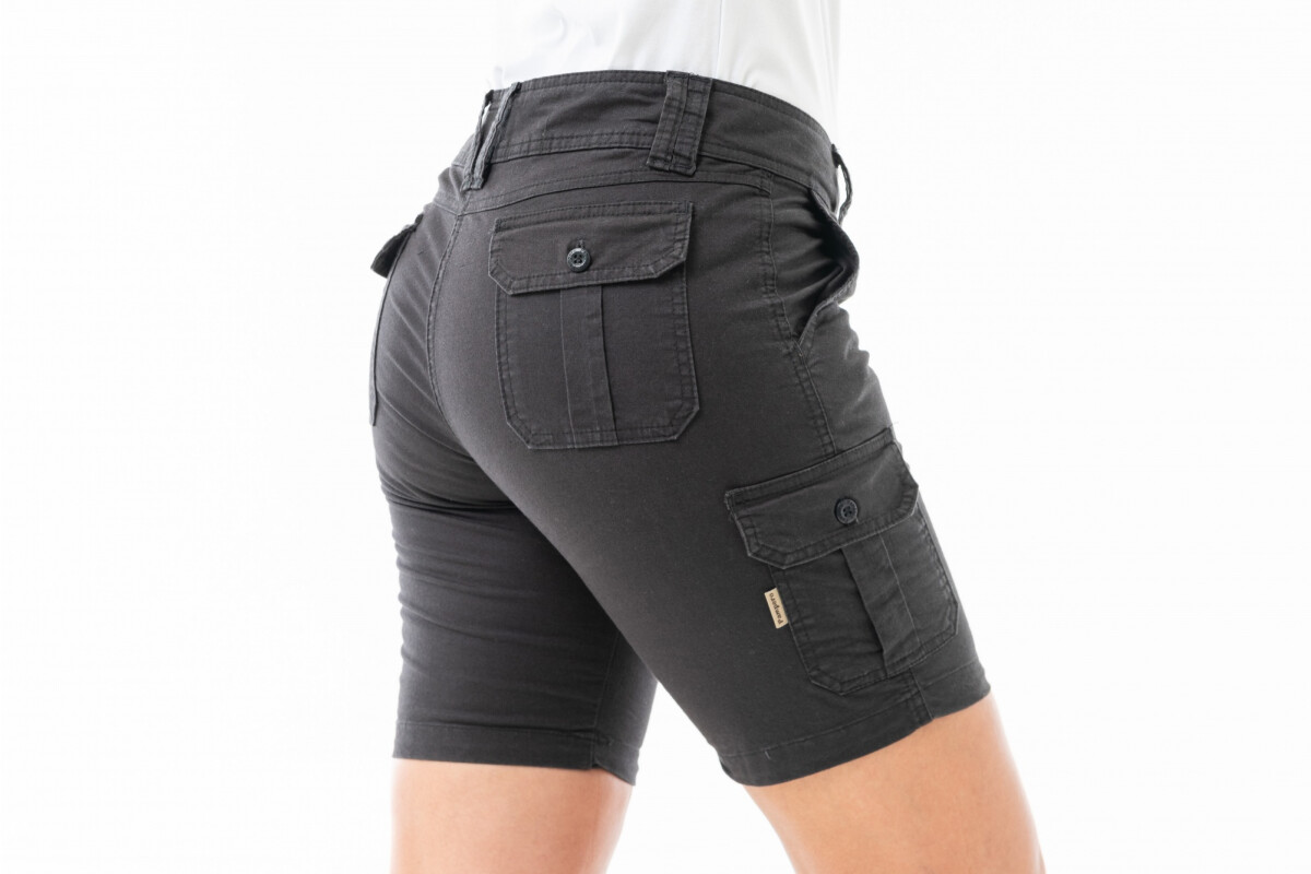 BERMUDA CARGO MUJER Negro