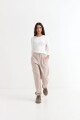 Pantalón jogger felpa BEIGE
