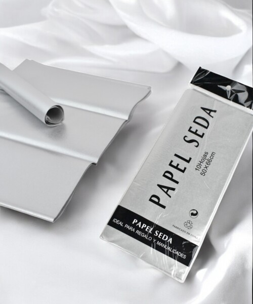 Papel Seda 50x66 cm PLATA