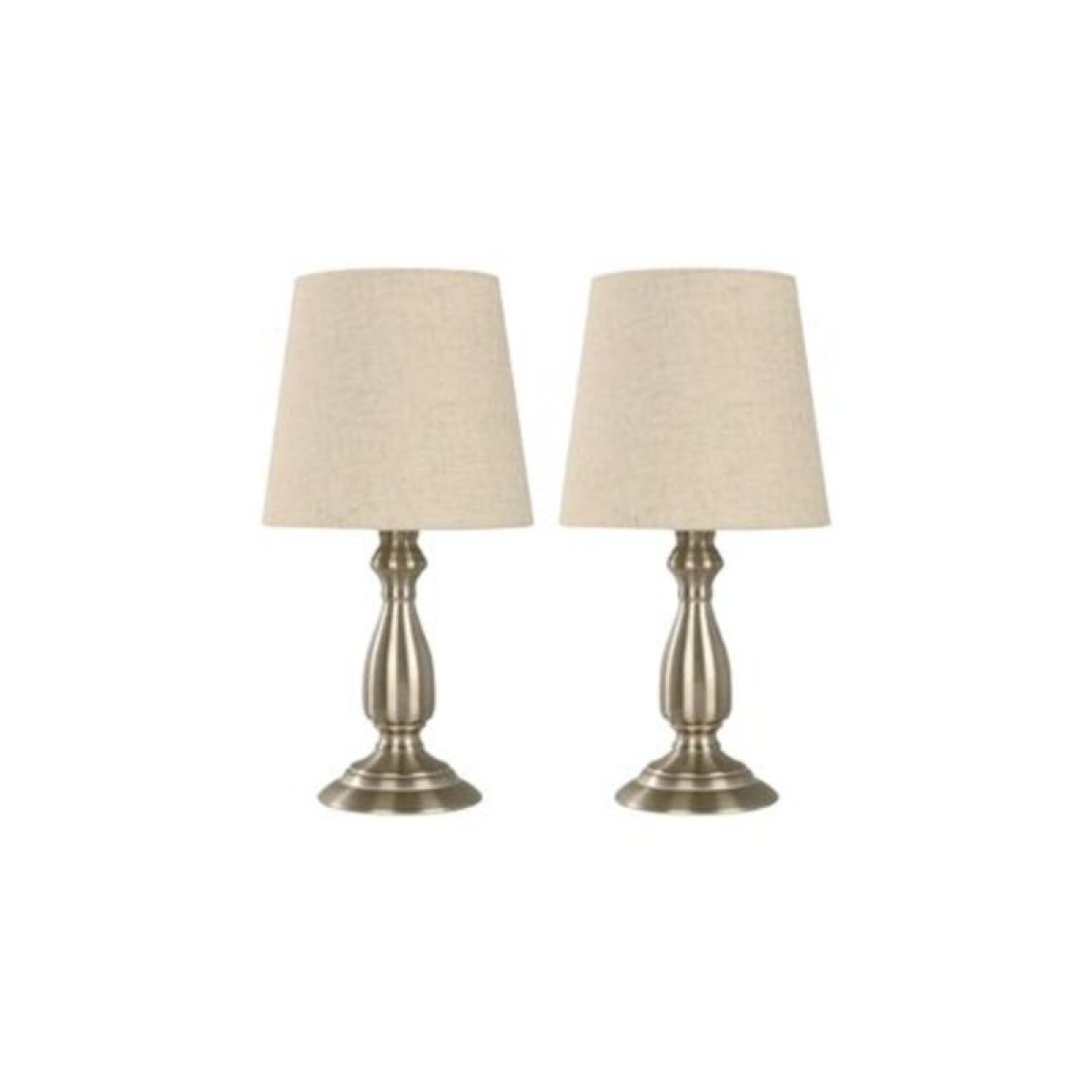 PACK VELADOR DE MESA ESTER E27 NIQUEL SATINADO 