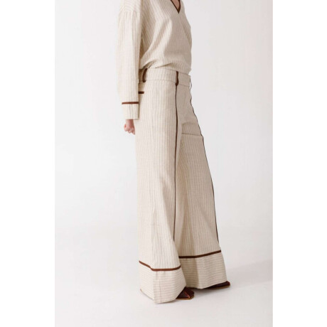 Pre Venta Pantalon Coco Rayas Beige