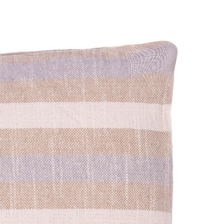 ALMOHADON ALGODON NATURAL-BEIGE TRES RAYAS BEIGE