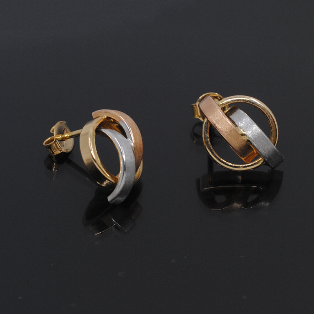 Caravanas en 3 tonos de oro 18k Caravanas en 3 tonos de oro 18k