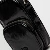 Porta Celular Baby Donna En Efecto Cuero Graneado Negro