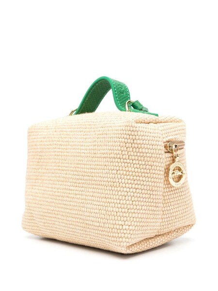 Longchamp -Mini cesta bordada, Le panier pliage Verde