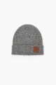 Gorro tejido gris melange