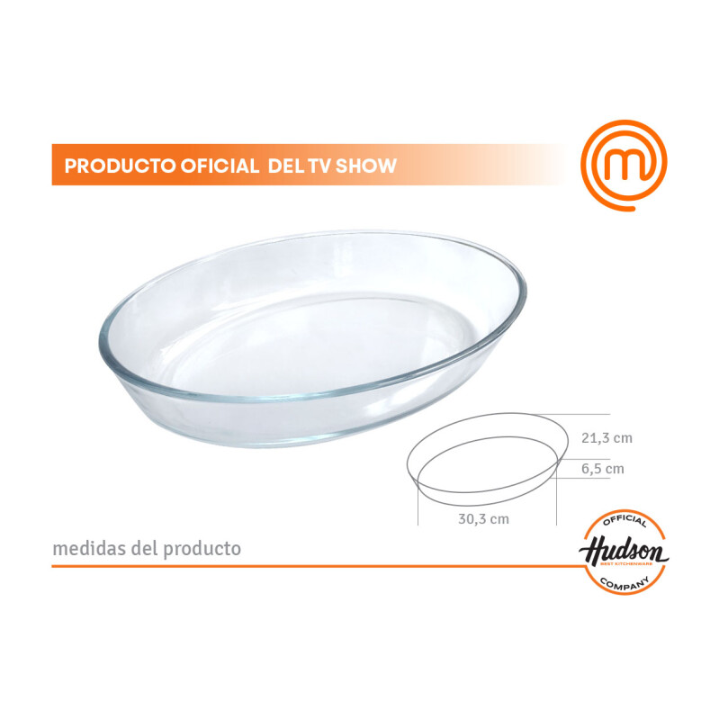 Asaderas De Vidrio Templado Hudson Ovalada Para Horno 34 Cm Asaderas De Vidrio Templado Hudson Ovalada Para Horno 34 Cm