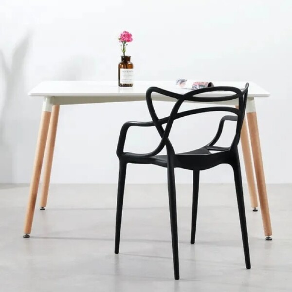 Silla Comedor Cocina Master Alegra Nórdica Exterior Interior Negro 1