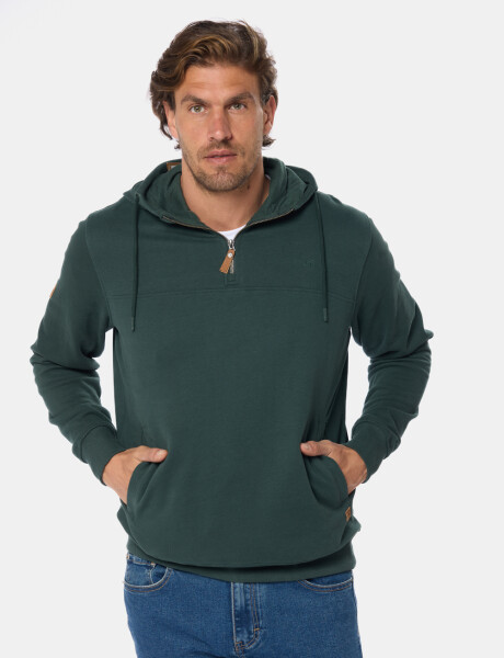 CANGURO DE FELPA MEDIO CIERRE Verde