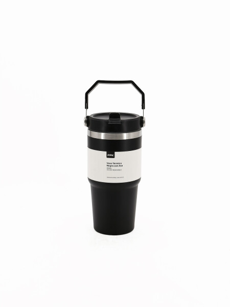VASO TERMICO CON ASA 600ML NEGRO
