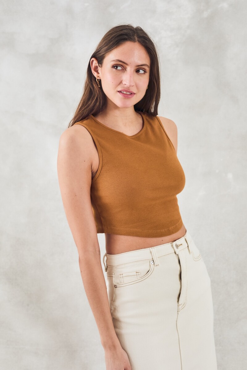 Top Algodón Ribb Cobre