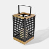 FAROL NEGRO COMB C/VELA LED MED Unica
