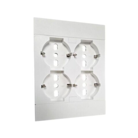 PLACA DE 4 TOMAS SCHUKO 2P+T QUADRA BLANCO. MOLVENO PLACA DE 4 TOMAS SCHUKO 2P+T QUADRA BLANCO. MOLVENO