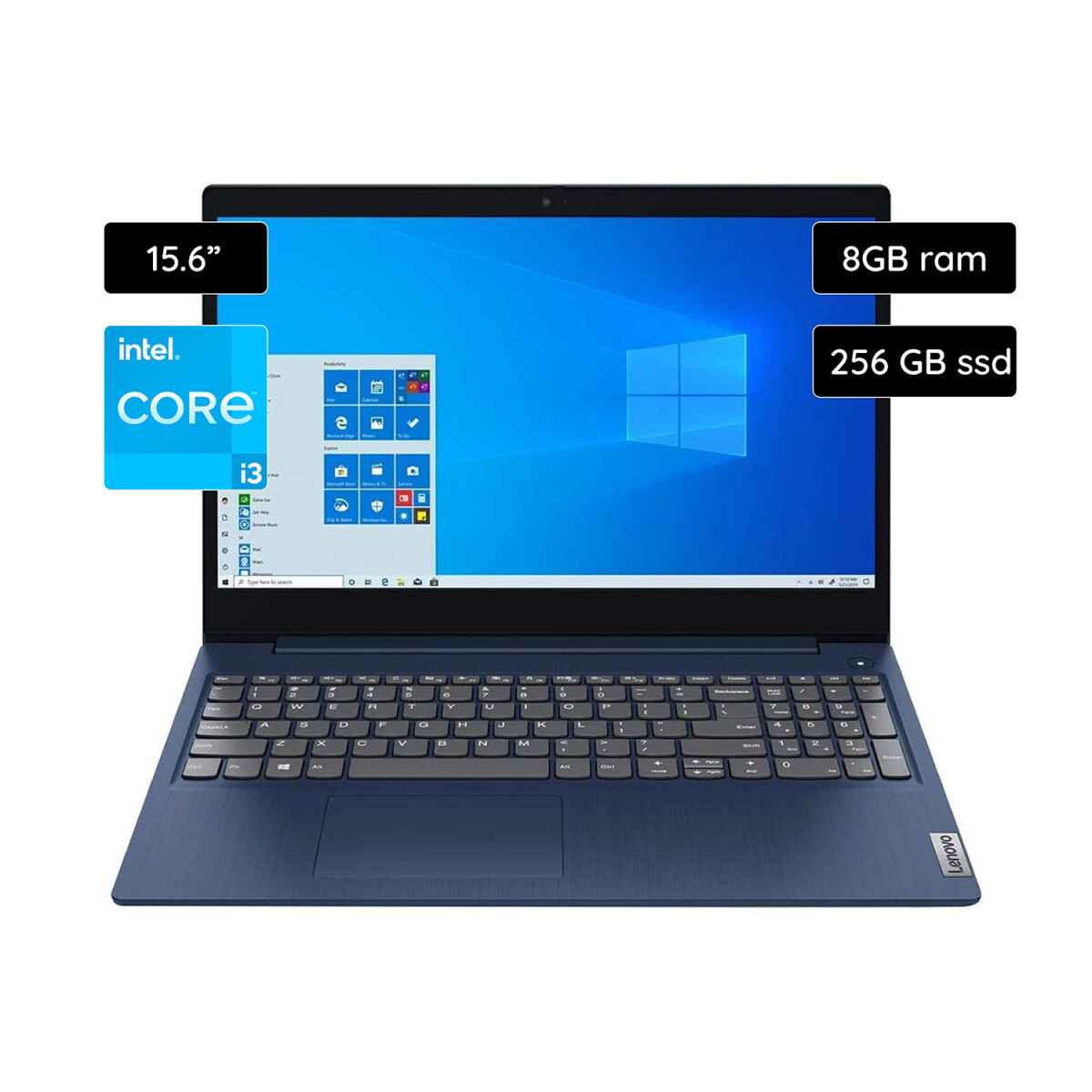 Notebook Lenovo IdeaPad 3 15.6" 256GB SSD / 8GB RAM Intel Core i3-1115G4 - Blue 
