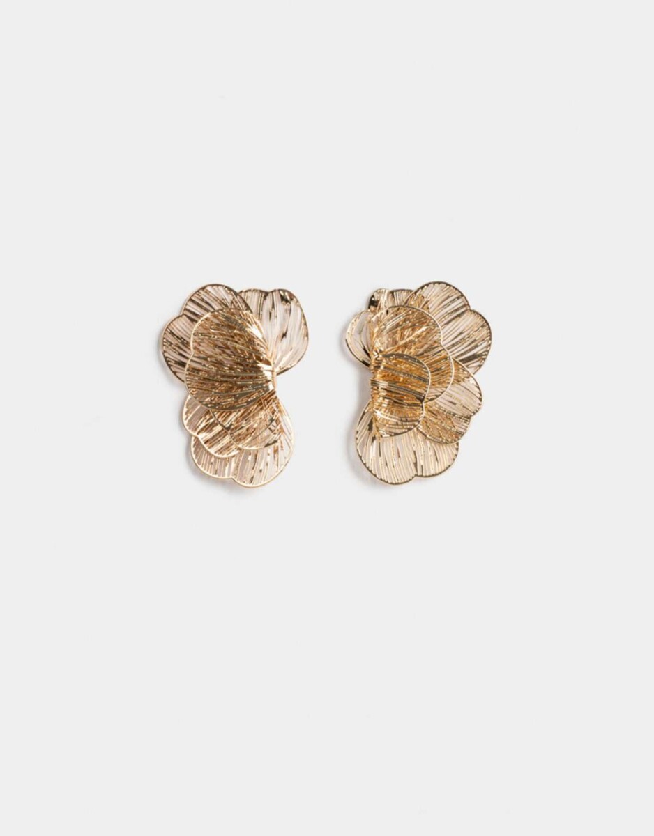 Aros Colgantes Cortos De Filigrana - Dorado 